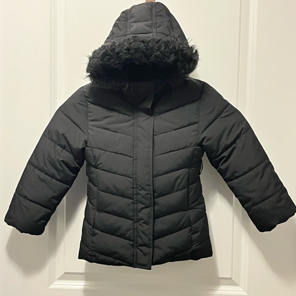Black Faux Fur hoodie jacket